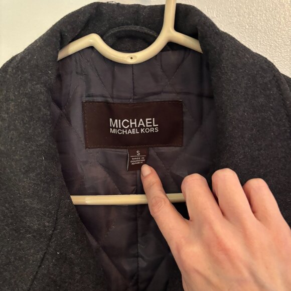 Michael Kors Dark Gray Casual Wool-Blend Coat - Size Small - Picture 2 of 7